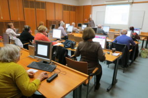Seniors taking classes